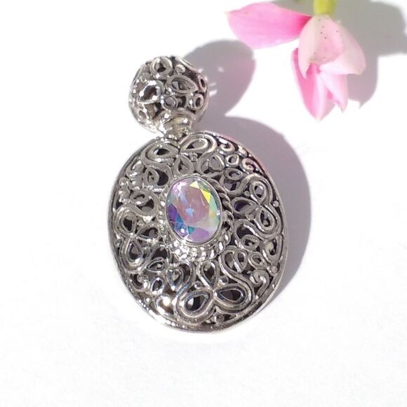 Mercury Mystic Topaz Pendant Sterling Silver - Picture 6 of 8